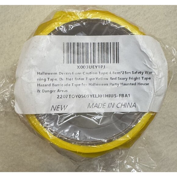 Halloween Do Not Enter Tape 25m Yellow Red Scary Fright Tape For Haunted House & - Picture 5 of 5